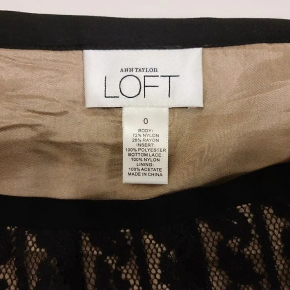 Ann Taylor Loft Lace Flare Ruffle Skirt‎